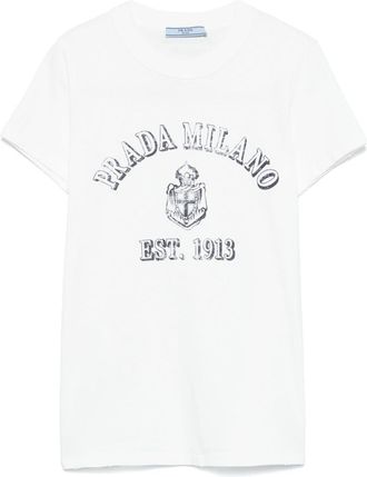 Prada Logo Print Jersey T-Shirt