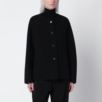 The Row Quintus black jacket in wool and cashmere blend