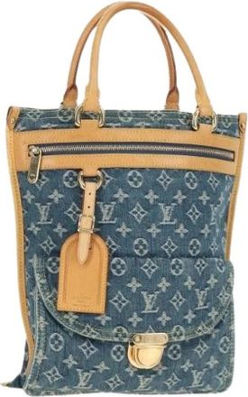 Louis Vuitton Pre-owned Vintage Tote Bag - Dames - Vintage Shopper - Blauw - ONE Size - Leer - Vintage