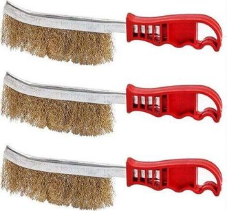 OEM Juego De 3 Cepillos De Mano: Cepillo De Alambre De Nailon, Cepillo De Alambre De Lat&oacute;n, Cepillo De Alambre De Acero Inoxidable, Cepillos Grandes De La
