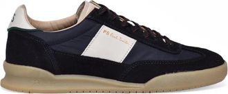 Paul Smith Blue Low-Top Nylon Leather Panel Sneakers