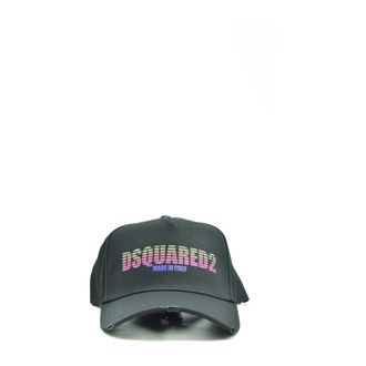 Dsquared2 Zwarte Katoenen Hoeden Gemaakt in CN - Heren - Petten - Zwart - ONE Size - Katoen - Accessoires