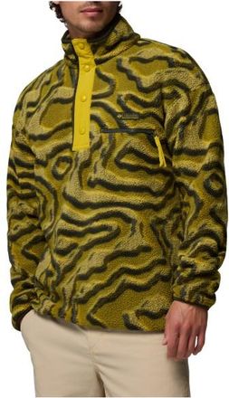 Columbia Helvetia II Printed Half Snap Fleece Fleecepullover f&uuml;r Herren | oliv