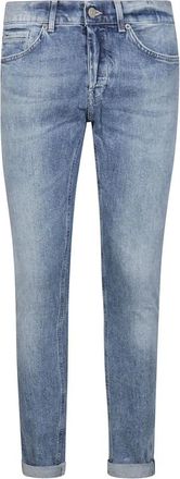 Dondup Witte Slim Fit Jeans - Heren - Slim Fit Jeans - Blauw - W33 - Denim - Jeans
