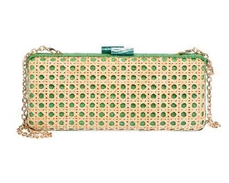 Raf&eacute; New York Alessandra Embroidered Long Clutch in Green at Nordstrom, Size Small