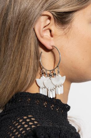 Isabel Marant Round Earrings With Shells, Womens, Silver