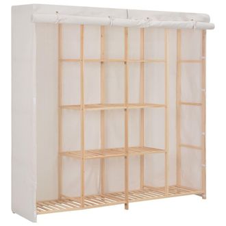 Berkfield Home Wardrobe White 173x40x170 cm Fabric | Size: 173 x 40 x 170 cm