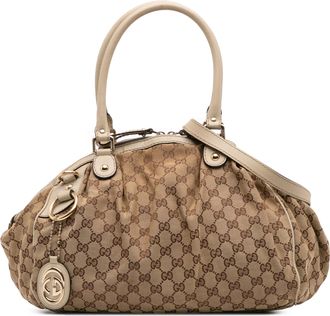 Gucci Pre-owned Womens Joy Boston Signature Canvas Bag - Tan Textile - One Size