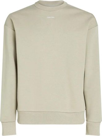 Calvin Klein Relaxed Modal Terry Sweatshirt - Heren - Sweatshirts - Groen - L - Katoen - Hoodies & sweatvesten