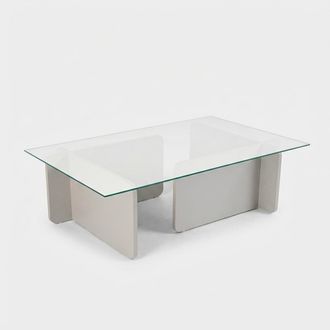 OEM Mesa De Centro De Vidrio Templado Con Base De Melamina Flavio - Gris