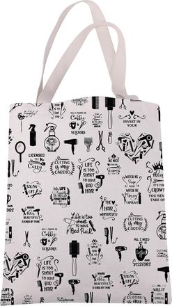 Generic Hairdresser Gift Hair Stylist Canvas Tote Bag Hair Hustler Gift Hair Cosmetology Shopping Bag Hairstylist Themed Gift
