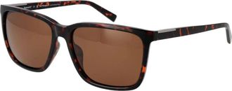 Timberland Bruine Vierkante Gepolariseerde Zonnebril - Heren - Zonnebrillen - Bruin - ONE Size - Accessoires