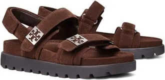 Tory Burch Mellow Sport Sandal in Dark Cocoa/perfect Black at Nordstrom, Size 10.5
