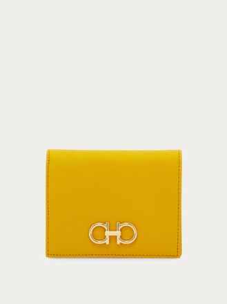 Ferragamo Women Gancini compact wallet Yellow