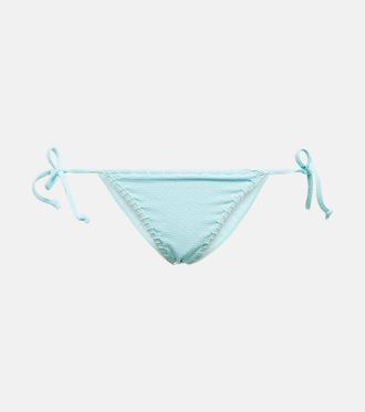 Marysia Swim Embroidered mid-rise bikini bottoms