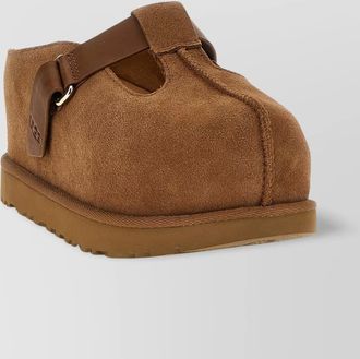 UGG suede leather platform clogs