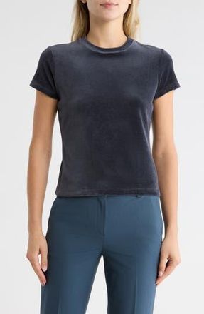 Theory Stretch Velour T-Shirt in Nocturne Navy at Nordstrom Rack, Size Small