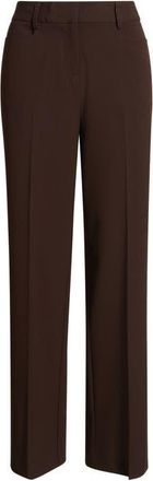 Tahari by ASL Bird Eye Straight Leg Pants in Espresso at Nordstrom, Size 12
