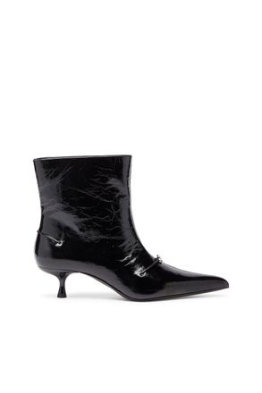 Diesel D-Ten & Half - Ankle boots in naplak leather - Ankle Boots - Woman - Black