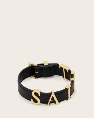 AllSaints Cow Leather Esta Saint Leather Bracelet, Size: One Size