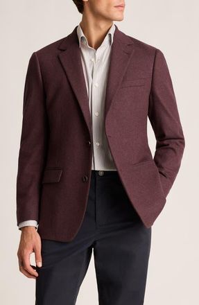 Bonobos Slim Fit Wool Blend Knit Blazer in Burgundy at Nordstrom, Size 42 Regular