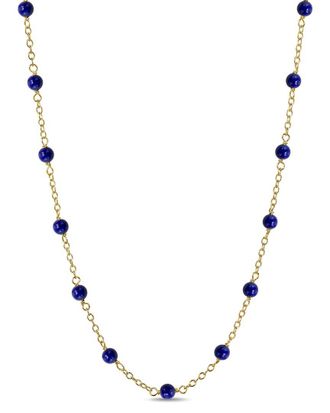 Jewelmak 14K Lapis Necklace