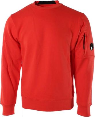 C.P. Company Diagonal Raised Fleece Crewneck - Heren - Sweatshirts - Rood - XS - Katoen - Hoodies & sweatvesten