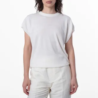Burberry EKD Fine-Knit Wool Top, Size XX-Small