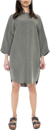 Elvine Shirt Kleedjes - Dames - Shirt Kleedjes - Groen - L - Linnen - Kleedjes