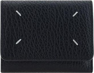 Maison Margiela Zwarte Kalfsleren Bos Taurus Portemonnee