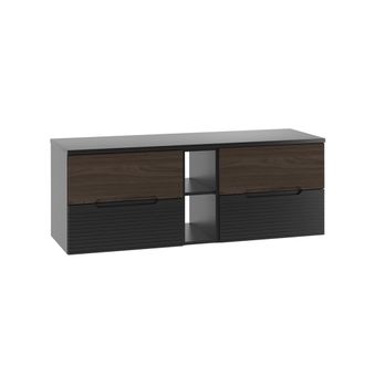 Petits Meubles Mueble bajo lavabo compartimiento encimera estratificado Negro marr&oacute;n