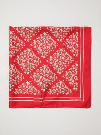 Coccinelle Foulard quadrato in seta con stampa floreale all-over