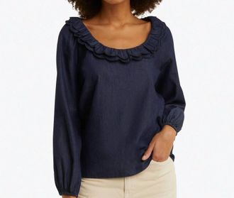 Draper James Reyna Long-Sleeve Top In Chambray