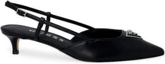 Guess Kitten Heel Slingback Pomp - Dames - Pumps - Zwart - 36 EU - Polyester - Schoenen