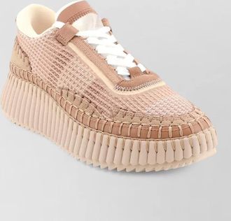 Chlo&eacute; mesh low-top sneakers