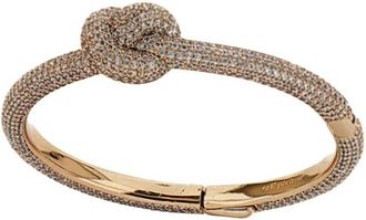 Self Portrait Armband met knoop en decoratieve kristallen - Dames - Armbanden - Geel - ONE Size - Accessoires