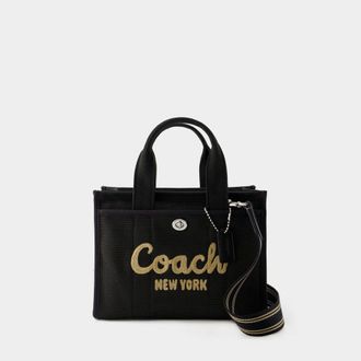 Coach Womens Cargo Tote 26 - - Canvas - Black Cotton - One Size