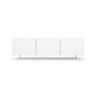 HERDASA Mueble Tv, Colecci&oacute;n Biscuit, En Melamina Con 3 Puertas. Blanco