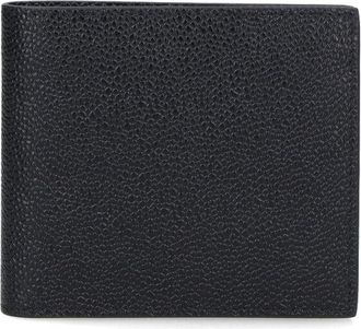 Thom Browne Textured Bifold Wallet with Striped Interior Detail