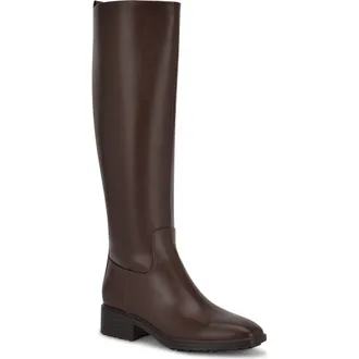 Nine West Barile Knee High Boot in Dark Brown 201 at Nordstrom, Size 10.5