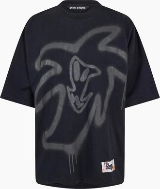 Palm Angels Mens Palm Heart Loose T - Black - Size: 36