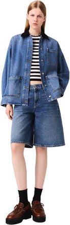 Maje Faded denim jacket in Blue at Nordstrom, Size X-Small