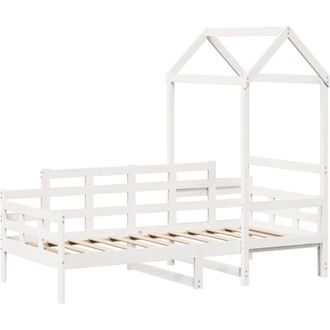 vidaXL Sof&aacute; Cama Madera Maciza De Pino Blanco 80x200 Cm Vidaxl