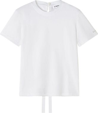 Lanvin Short-Sleeved Top with Rounded Neckline