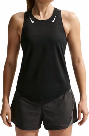Nike Aeroswift Dri-Fit Advanced Running Singlet In Black White