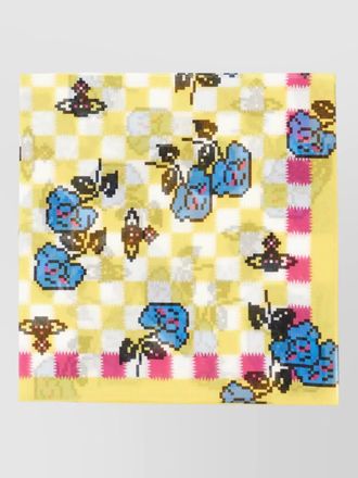 Vivienne Westwood lightweight scarves soft texture floral checked