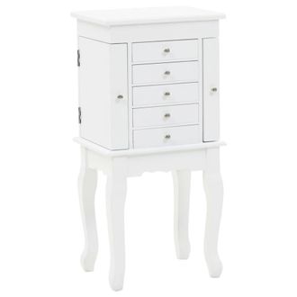 Berkfield Home Free Standing Jewelery Cabinet White
