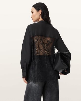 AllSaints Ethel Lace Trim Shirt