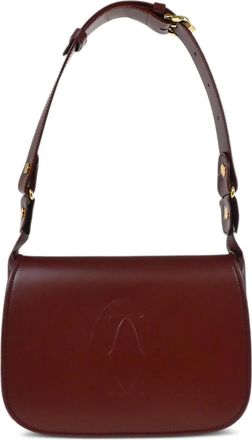 Cartier 1990-2000s logo leather shoulder bag - Red