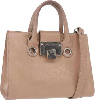 Jimmy Choo London Pre-owned Handbags, female, Pink, Size: ONE SIZE Pre-owned Leather Handbag